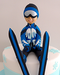 Ski Theme Birthday cake for men and women